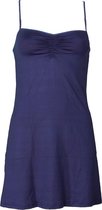 RJ Bodywear Pure Color dames jurk (1-pack) - onderjurk met verstelbare bandjes - donkerblauw - Maat: XXL