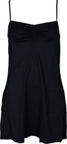 RJ Bodywear Pure Color dames jurk (1-pack) - onderjurk met verstelbare bandjes - zwart - Maat: S
