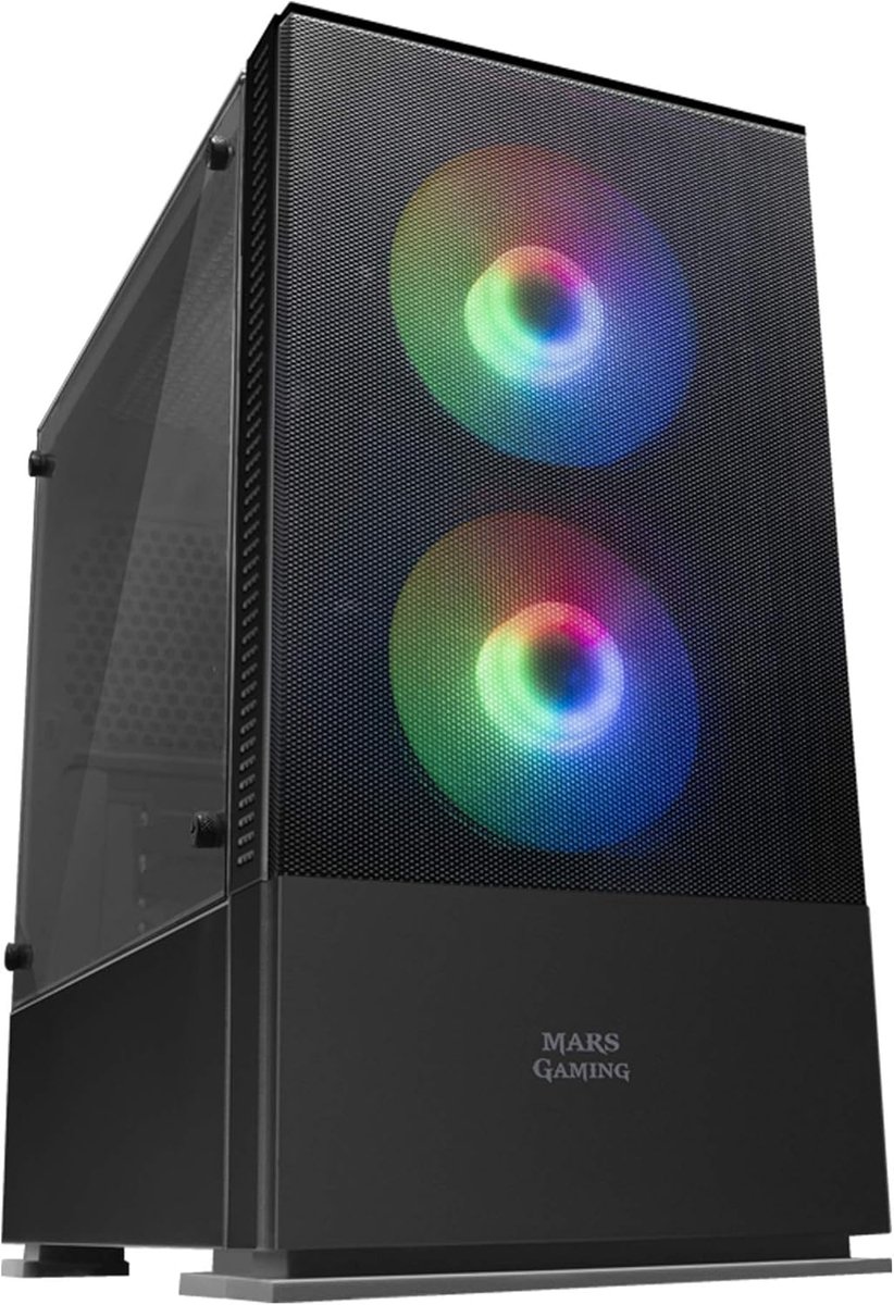 Compacte MicroATX Gaming PC Behuizing met RGB Verlichting en Optimale Koeling
