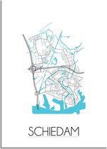 DesignClaud Schiedam Plattegrond poster A4 poster (21x29,7cm)