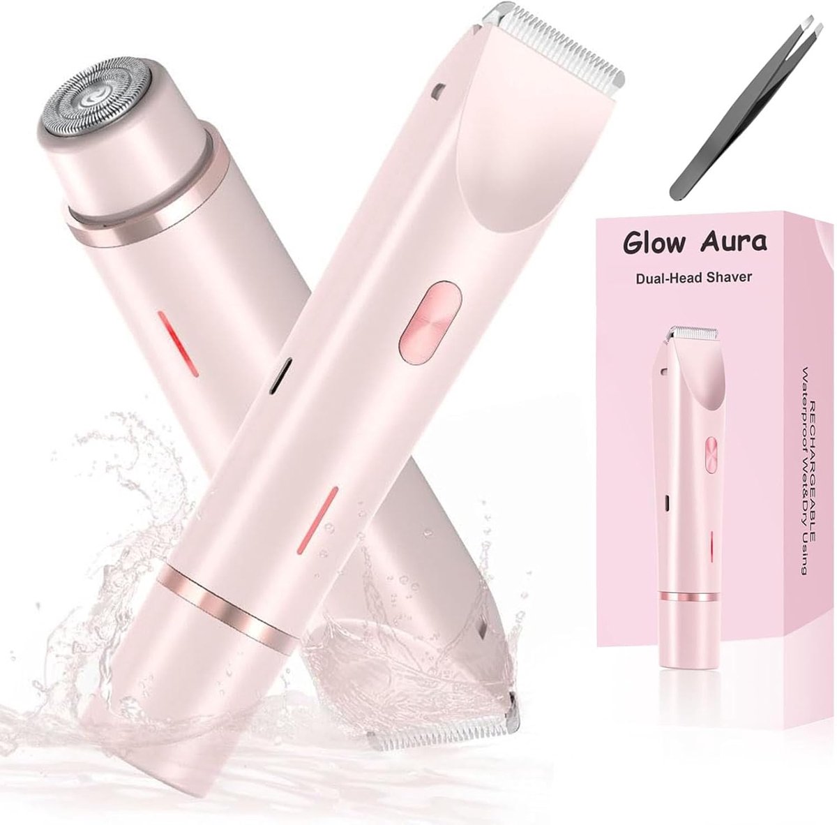 2-in-1 Dames Scheerapparaat - Waterdichte Body Shaver voor Been, Arm, Oksel en Schaamstreek