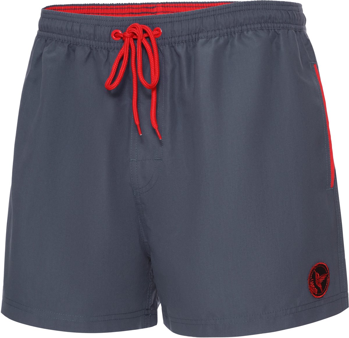 Ladeheid LA-LA40-199-SWS Heren Zwembroek - Zwemshorts - met zijzakken en achterzak - sneldrogend - met binnenslip van mesh - Koordsluiting - Polyester - Donkere jeans – 5XL