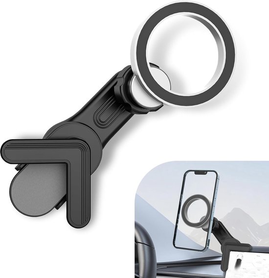 Support magnétique pour téléphone Tesla Model 3/Y/X/ S - Compatible avec : Accessoires de vêtements pour bébé de voiture avec MagSafe - Chargeur de voiture sans fil compatible avec : iPhone et Android