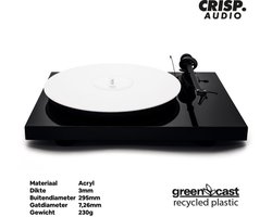 Draaitafel mat - Acryl - Mat Wit- Crisp Audio - Slipmat 12 Inch - Platenspeler