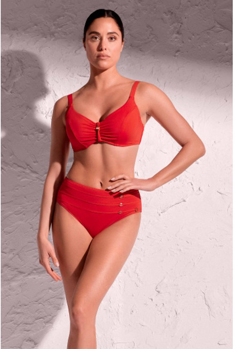 David Ring Solid Violante Beugel Bikini Red Rood 46