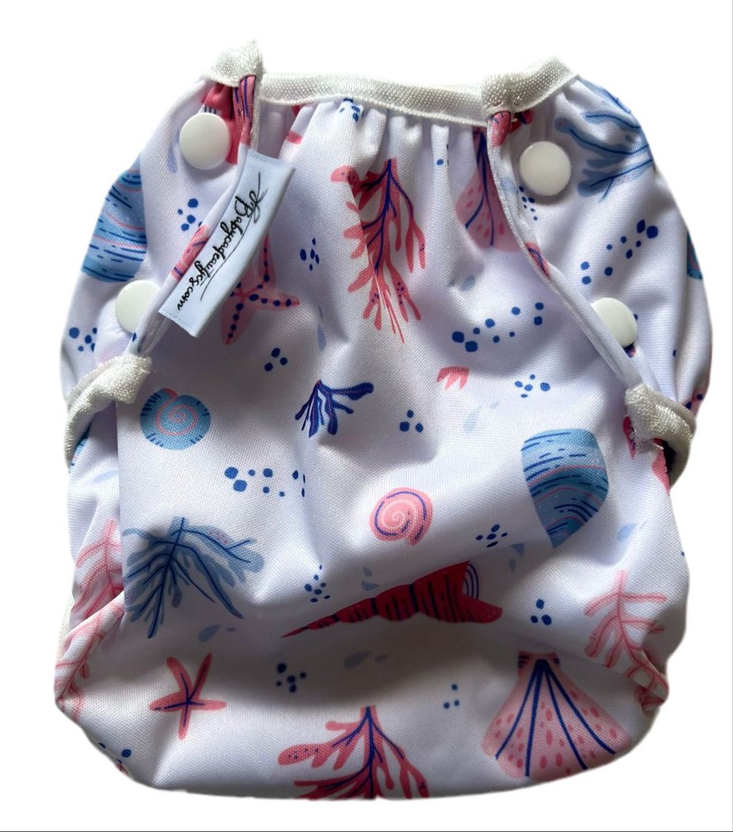 Wasbare zwemluiers baby - Strand design - 3-15kg