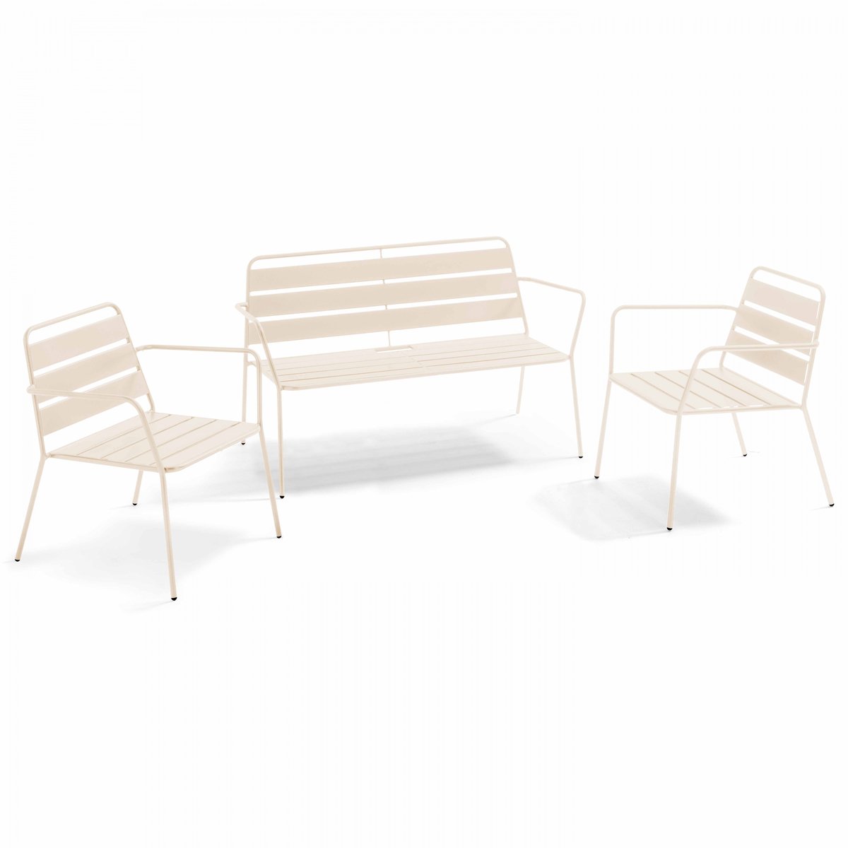 Oviala - Ivory metalen 4 zits tuinmeubelset - Palavas