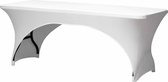 Perel Hoes voor tafel, wit, rechthoekig met boogvorm, 180 cm x 75 cm x 74 cm