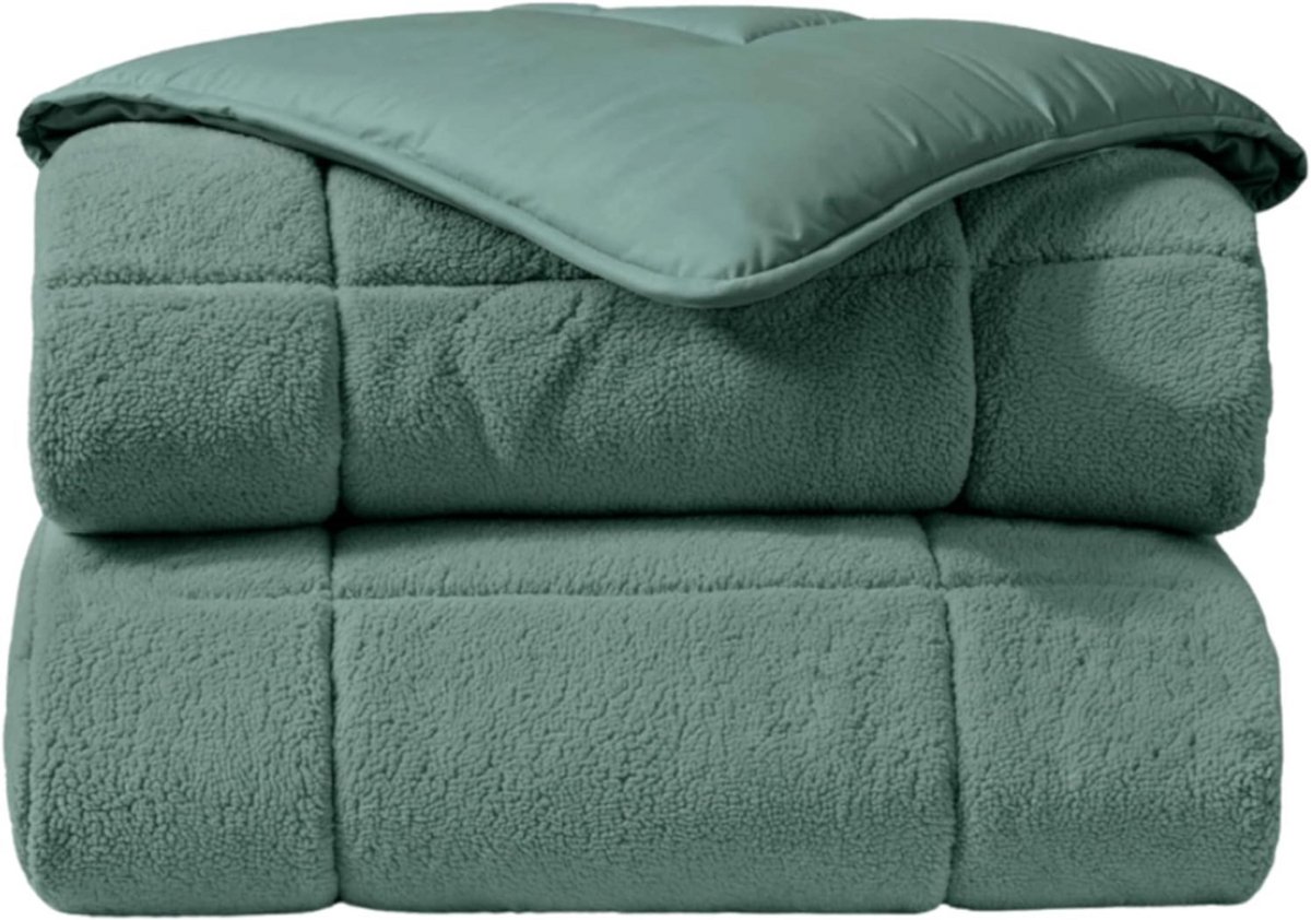 GTB® Dekbed 200x200 - Dekbedovertrek 200x200 Tweepersoons - Zomerdekbed - Groen - 200cm x 200cm x 4cm