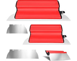 Plamuurmes 40 cm en 80 cm Roestvrij Staal Spatel Gereedschap Set voor Gipsplaten en Wanddecoratie - Grote Werkruimte Bouw