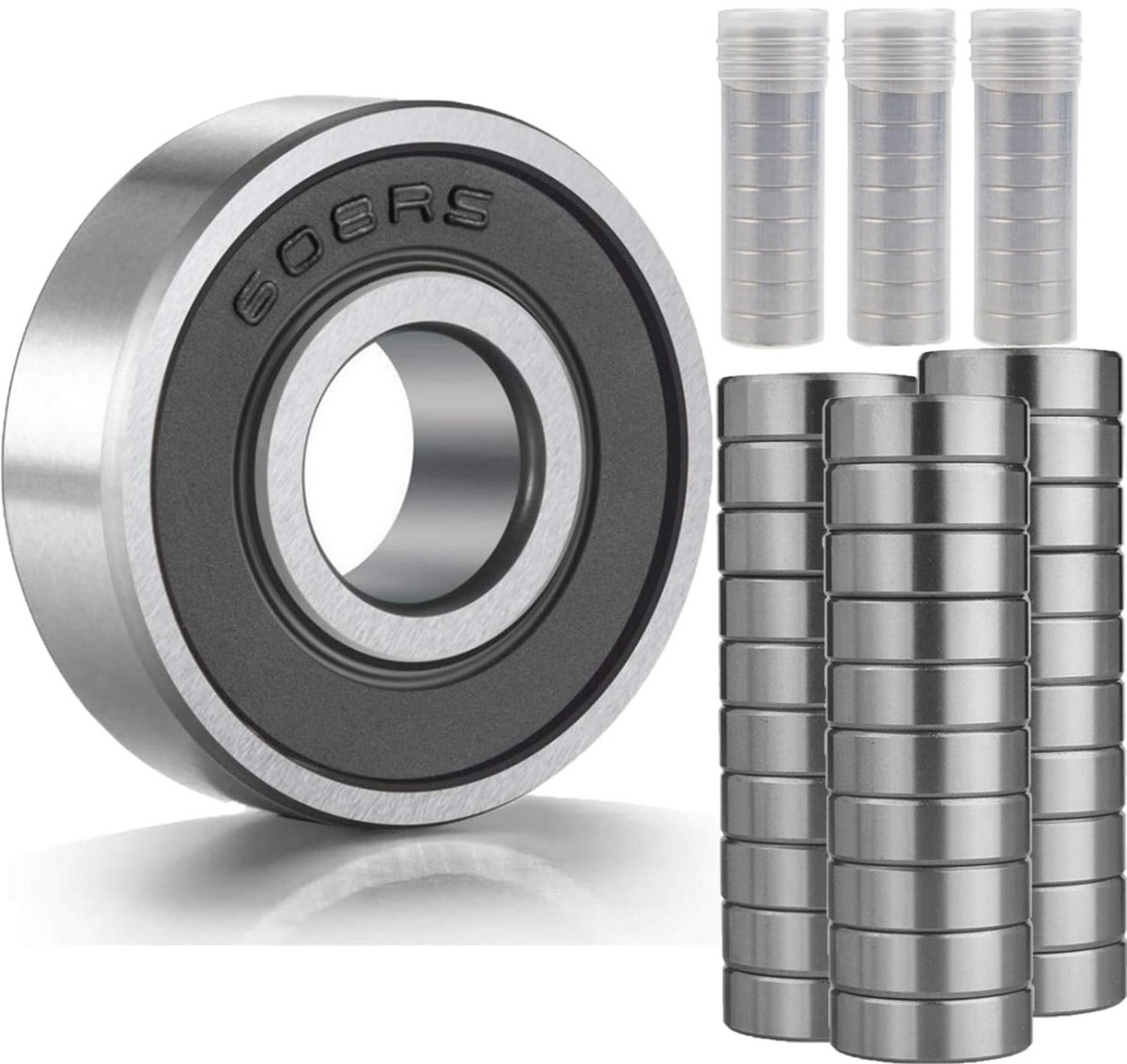 Waterdichte Kogellagers 608RS ABEC-9 – Hoge Snelheid, 30 Stuks, Voor Skateboard en Longboard