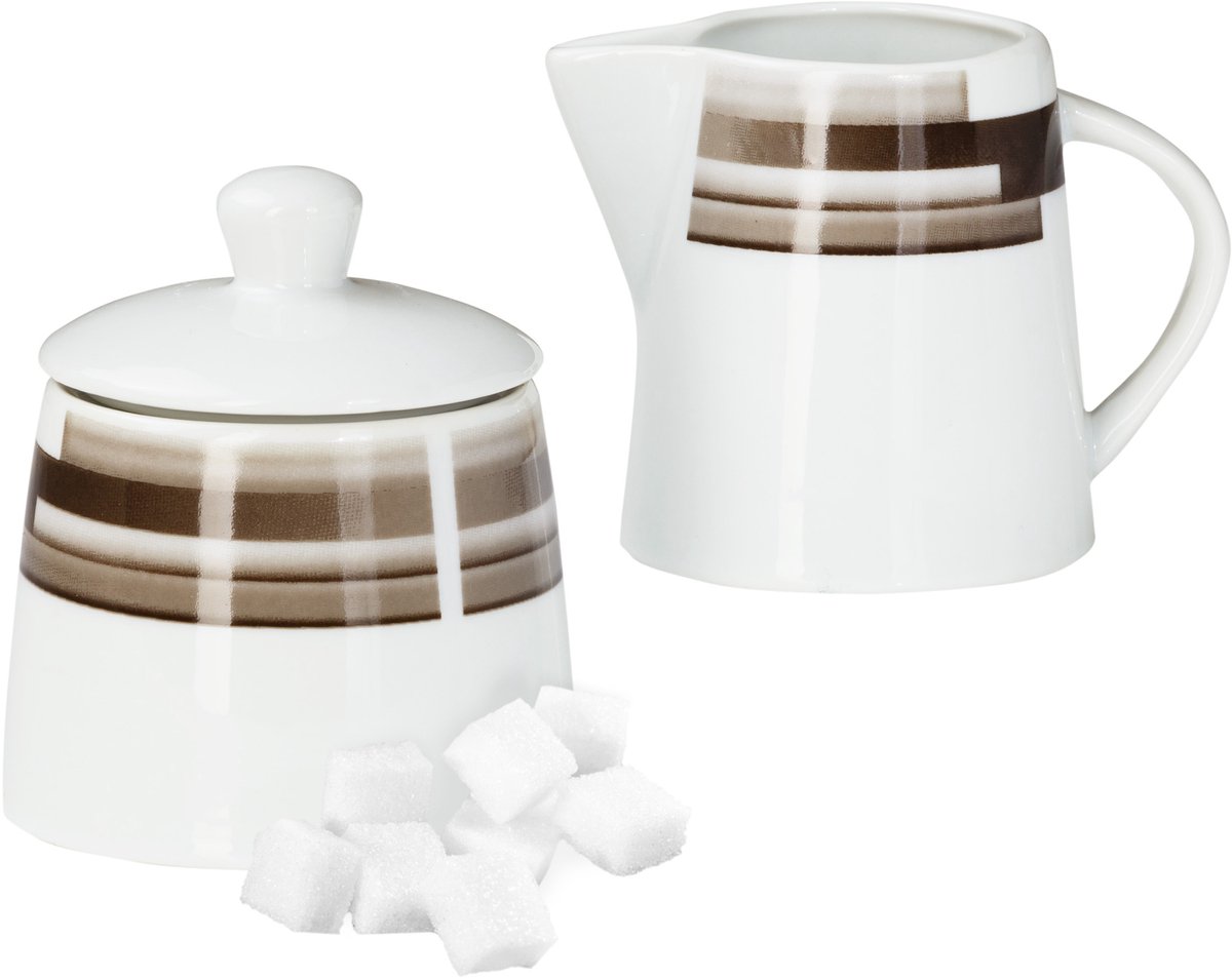 2-delige set suikerpot 28cl & melkkan 23cl Nevada