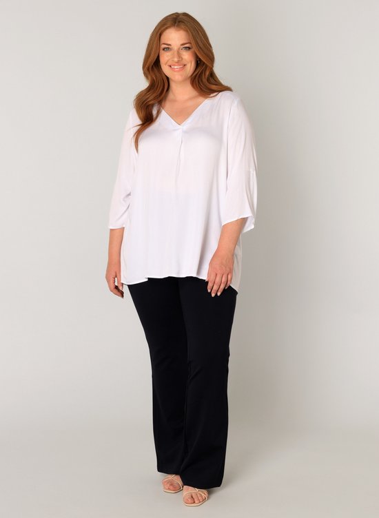 BASE LEVEL CURVY Yanina Blouse - White - maat 0(46)