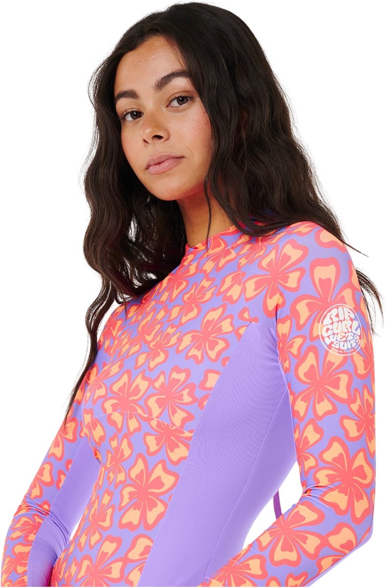 2025 Rip Curl Dames Neon Isles Long Sleeve UPF Surfsuit - Purpl