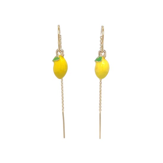 Boucle d'oreille Pat's Jewels Pull-through - Boucle d'oreille minimaliste - Pendentif améthyste