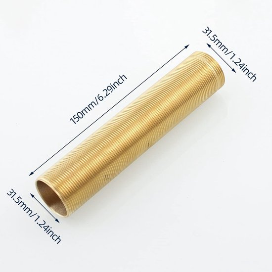 Vervangende keukenkraan reparatieset, messing moer met schroefdraad (M32-150 mm
