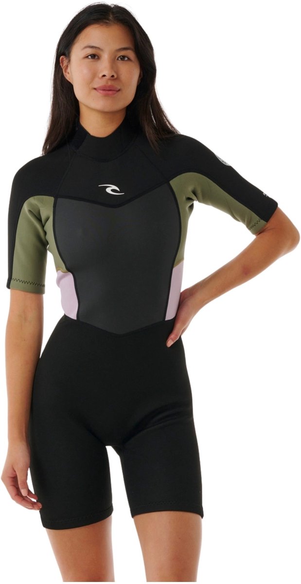 2025 Rip Curl Dames Omega 1.5mm Rug Ritssluiting Shorty Wetsuit