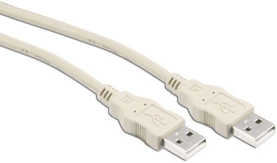 Wentronic USB-Kabel A-Stecker Auf A-Stecker, 2 M Grau – Für Drucker, Scanner & Mehr