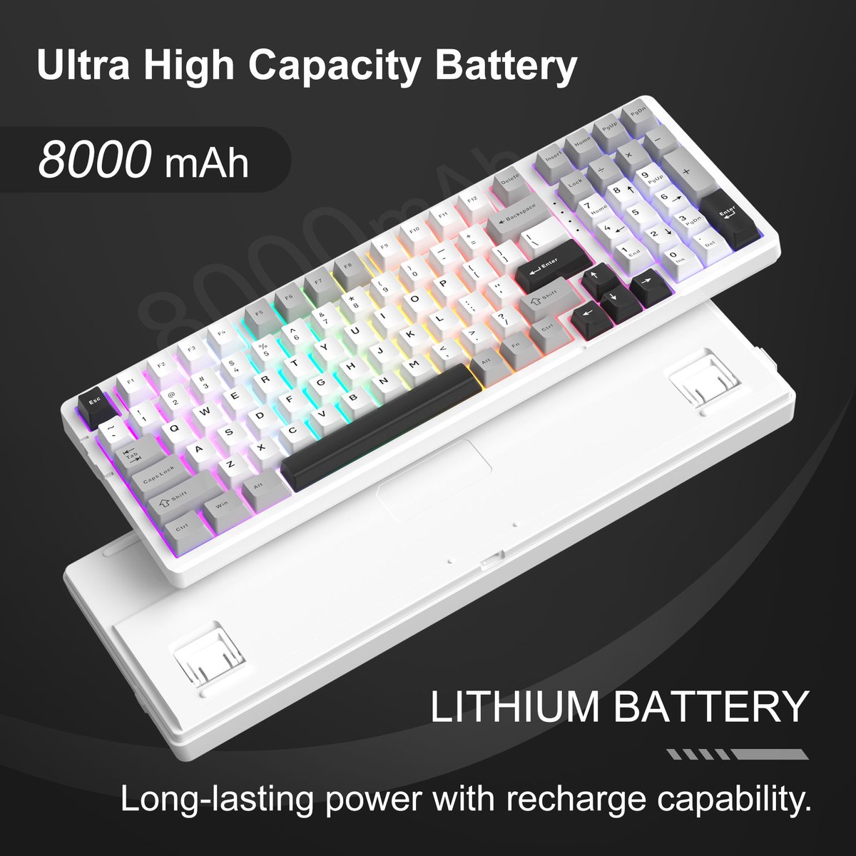MageGee Light100 - Mechanisch Gaming Toetsenbord - Gaming Keyboard - Draadloos - RGB thumbnail 4