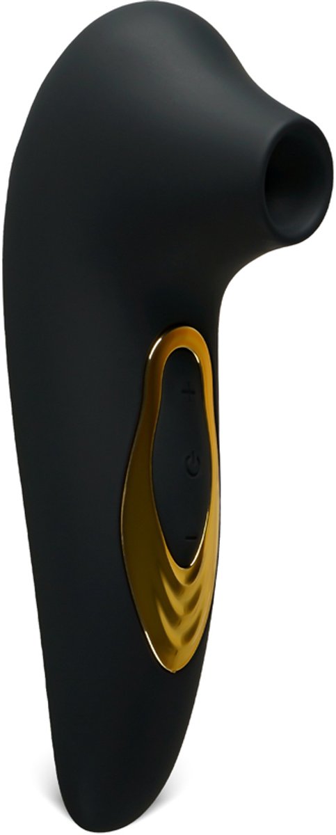 Luxe Zwarte Luchtdruk Vibrator – Clitorale Stimulator met Air Pulse Technologie – Waterdicht & Oplaadbaar – Elegant Design