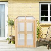 Bol.com Lendo Online Kweekkas - Broeikas - Tuinkas - Kweekbak - Kas - Serre - 60x49x975 cm - vurenhout met pc platen - Naturel aanbieding