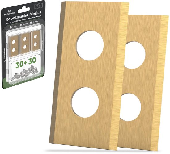 Universele robotmaaier mesjes titanium coating 30 stuks geschikt voor Worx Landroid, Einhell, Parkside, Scheppach, Ecovacs