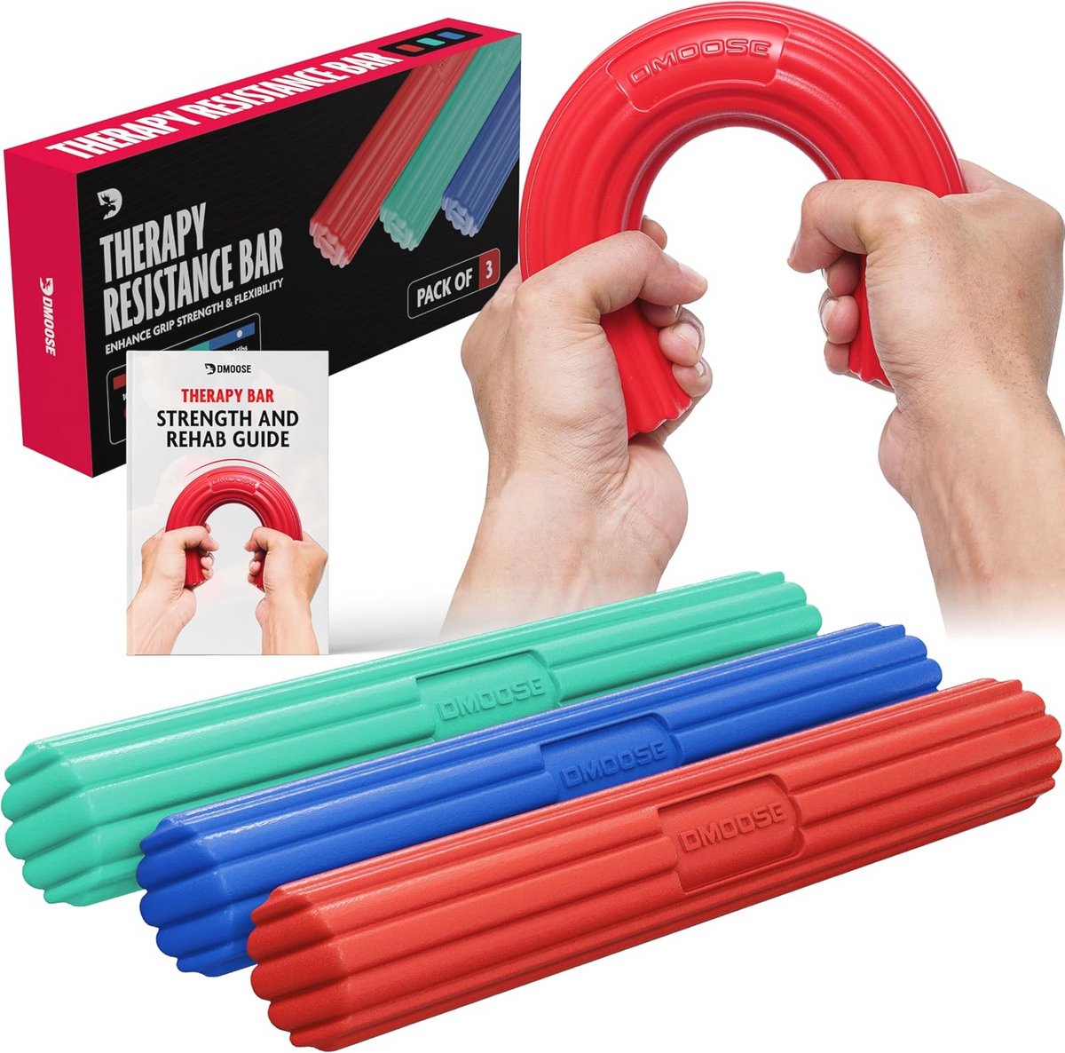 3-in-1 Flex Bar - Rood, Groen & Blauw voor Oefeningen