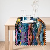 Velvet Textiel Tafelloper - Runner 45x220 - Waterverf - Tafel decoratie - Tafellaken - Tafelkleed - Tafelkleden