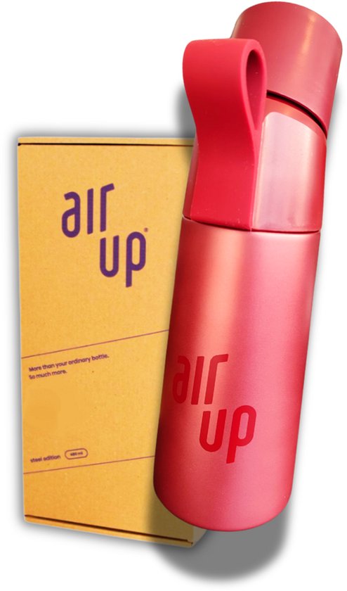 Air Up Drinkfles Steel Rich Ruby starterskit - 850 ml Bottle - Inclusief 3 pods -
