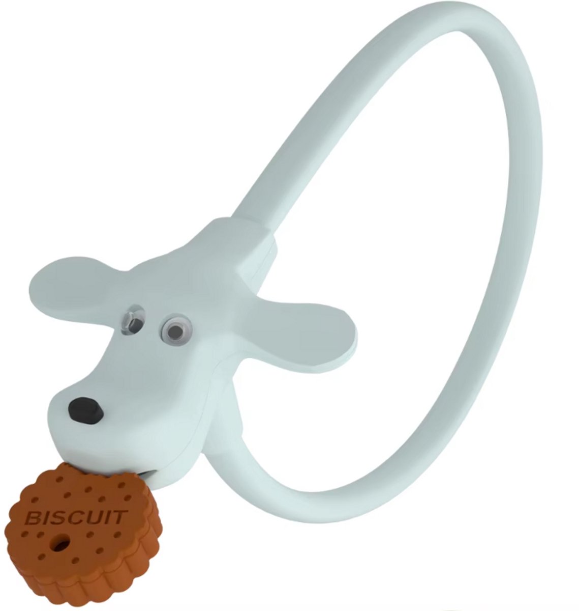 Rieba® Fietsslot - Kinderfiets - Siliconen Slot Fiets - Kabelslot 60 cm - Hond - 2 Sleutels - Lichtblauw