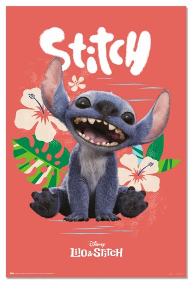 Grupo Erik Stitch poster film - Lilo - Stitch - Disney - Hawaï - 61 x 91.5 cm Rood