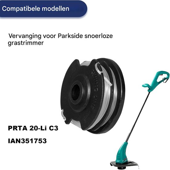 Grastrimmerspoelen - Vervangende spoelen - geschikt voor Einhell GE-CT 18/28 Li en GE-CT 18/28 Li TC - 4 stuks van Merkloos	 — afbeelding 4