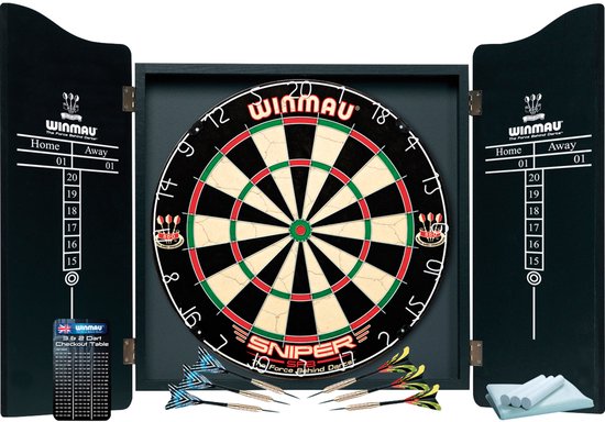 Winmau Professional Darts Set with Sniper Dartboard and Black Cabinet van Winmau — afbeelding 2