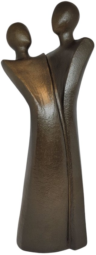 Casablanca decoratief beeldje sculptuur hangend van kunsthars - ambities & doelen - met spreuken hanger - kleur: brons - hoogte 20 cm