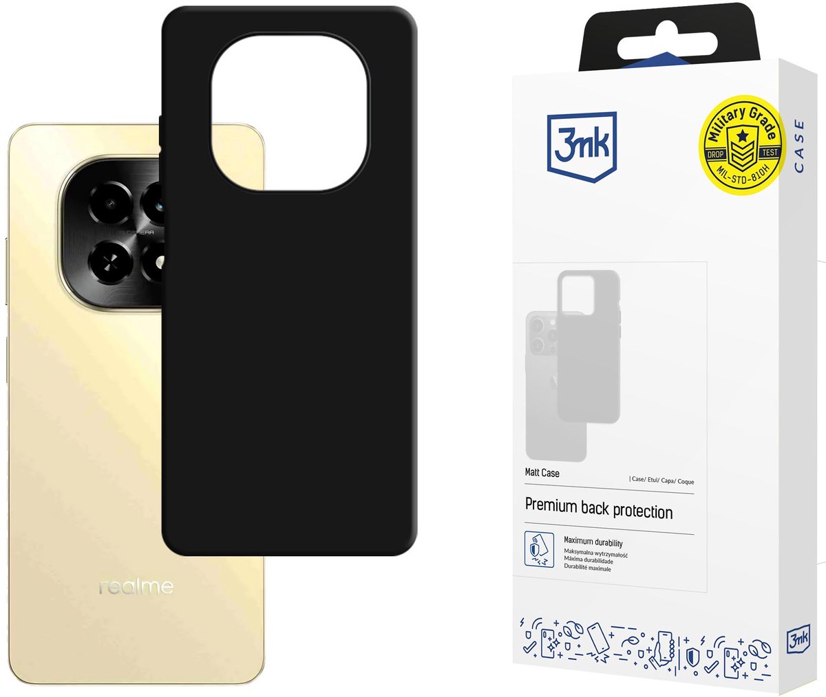 3Mk Matte Hoes Voor Realme C63 5G Met Antislip Mat Oppervlak