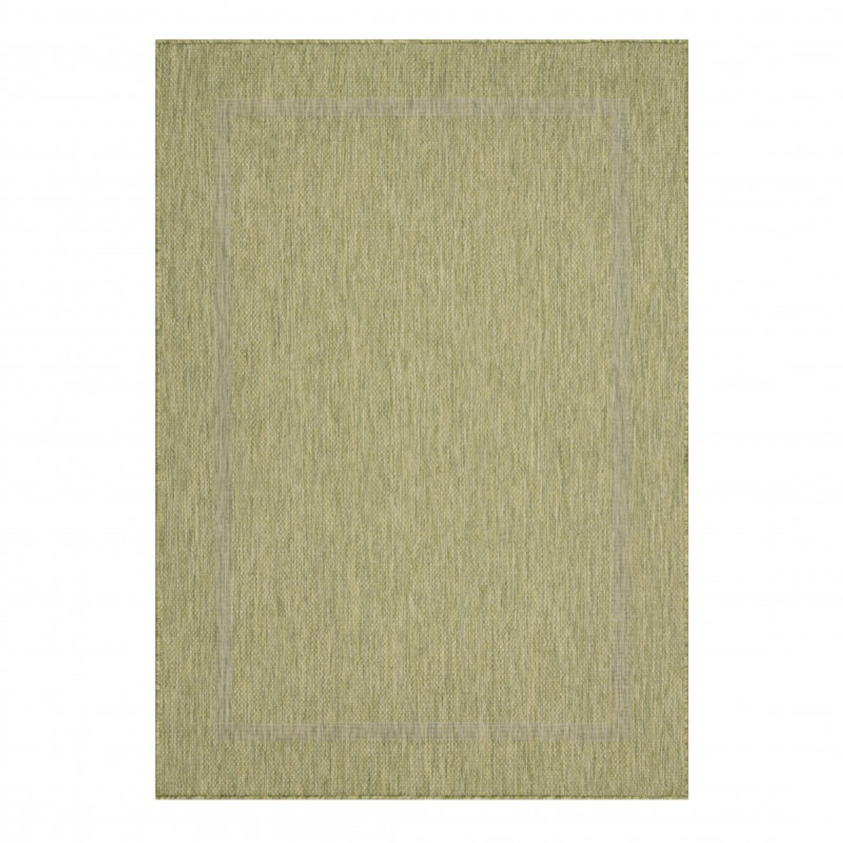 Buitenkleed, effen kleur - gewoon groen, kleed voor terras, balkon, keuken, polypropyleen achterkant, afmeting: 240 x 340 cm