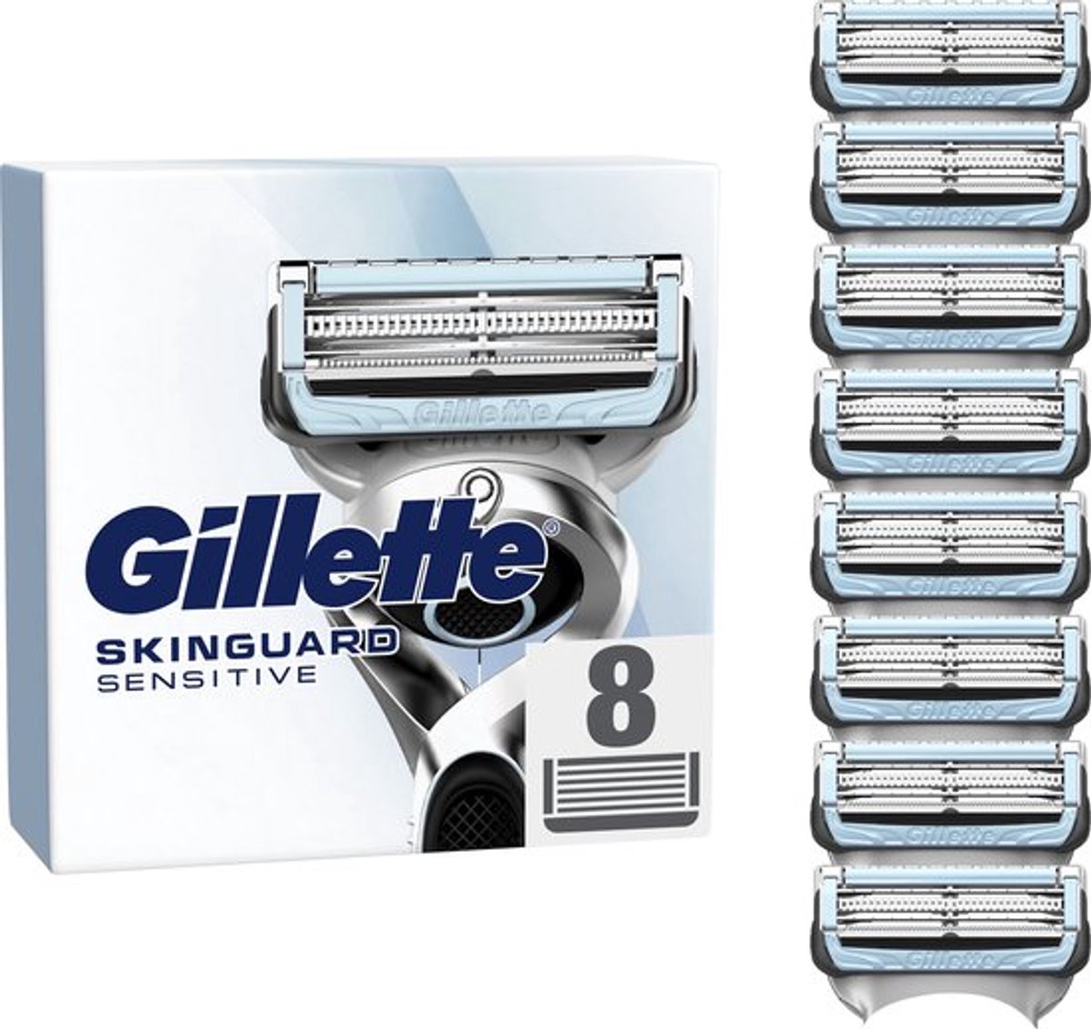 Gillette skinquard sensitive xl pack 8 stuks