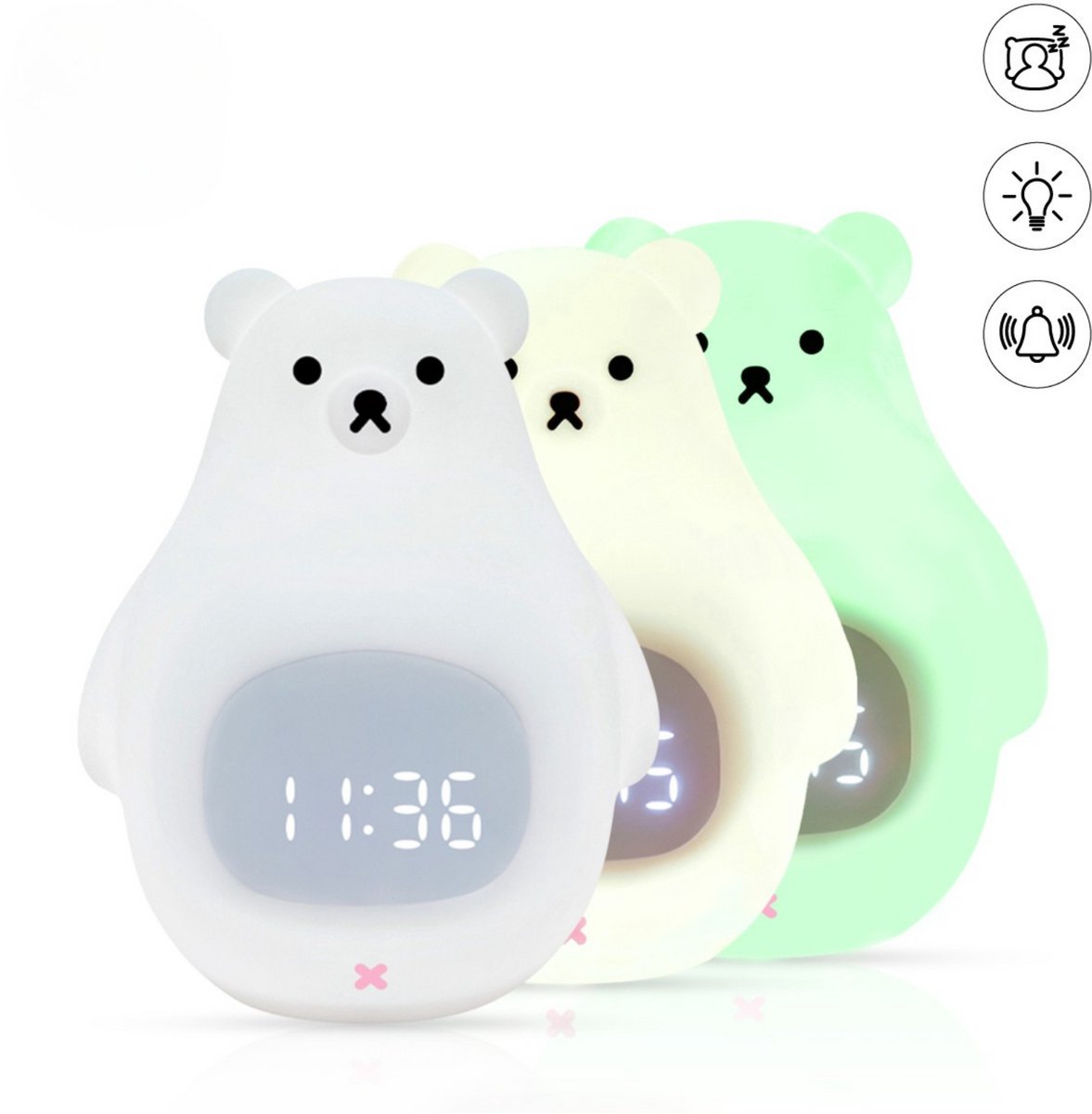 Bol.com Slaaptrainer Kinderen – Kinderwekker – Slaapwekker – Nachtlampje – Kinderwekker Digitaal – Kinderwekker Meisje – Kinderw... aanbieding
