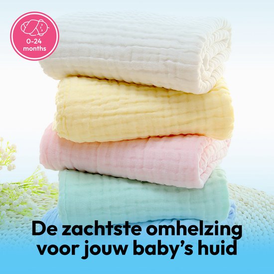 Babytje Hydrofiele deken voor baby- 8 lagen Katoen 100 % wit van Babytje — afbeelding 5