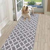 Tapis de couloir et de Cuisine moderne gris Ibenzoa® antidérapant, 50 x 150 cm