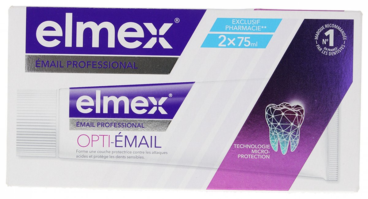 Goedkoopste Elmex Opti-émail Tandpasta met Hoge Weerstand Set van 2 x 75 ml