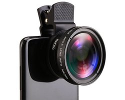 2-in-1 Camera Lens Kit voor Mobiele Telefoon - 0.45x Groothoeklens en Macro Lens - Geschikt voor iPhone en Android