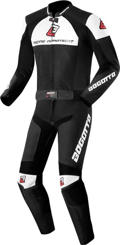 Bogotto Losail Zwart Wit 2-Delig Motorpak - Maat 54 - Racepak