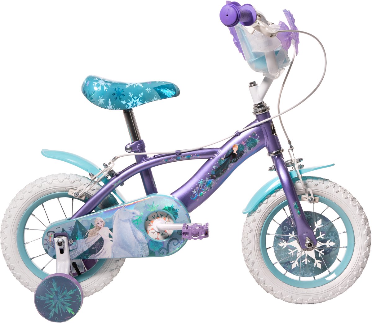 Disney Frozen 2 Kinderfiets - Meisjes - 12 inch - Blauw/Paars - Twee handremmen