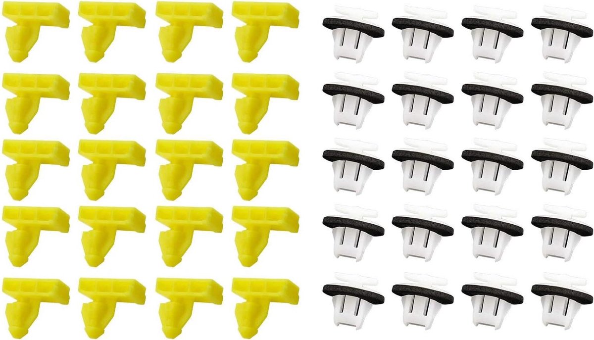 Auto Wiel Boog Surround Trim Moulding Clips Kit - 40 stuks Plastic Retainer Bevestigingsmiddelen - Compatibel met Juke 76847JG00A 76882JG10A