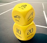 2 PC Fitness Dice - Fitnes Dobbelsteen -Sports Dice (6 zijden) - Spellen voor groepsfitness- en oefenklassen - inclusief push-ups, squats, longen, jump jac