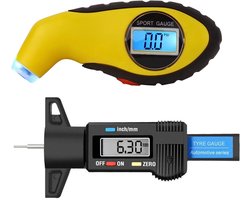 S4D Digitale Bandenspanningsmeter + Bandenprofielmeter Set - APK-Afkeurpunt! - Ga Veilig Op Weg - Doe De Bandencheck