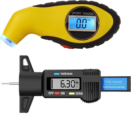 S4D Digitale Bandenspanningsmeter + Bandenprofielmeter Set