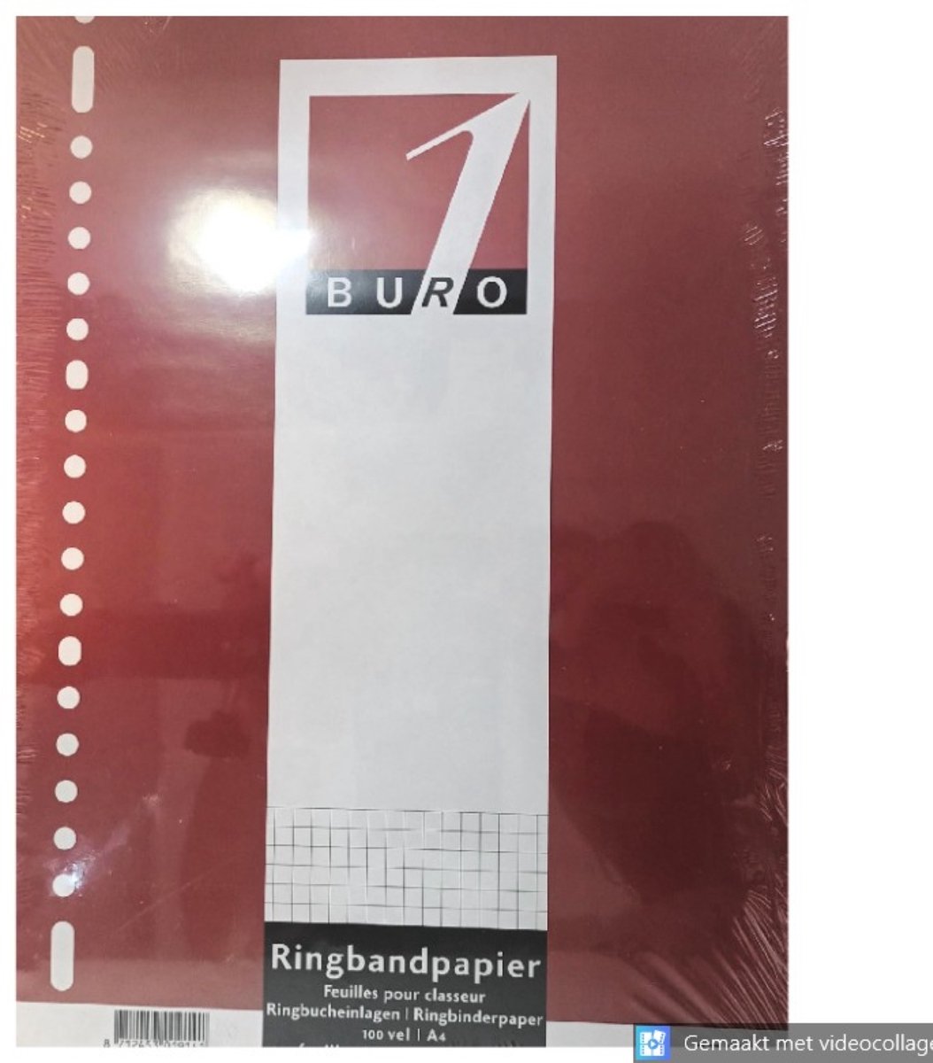 Ringband Papier - A4 210x297mm - Ruit 5x5mm - 100 vel - 23 Rings - Buro1