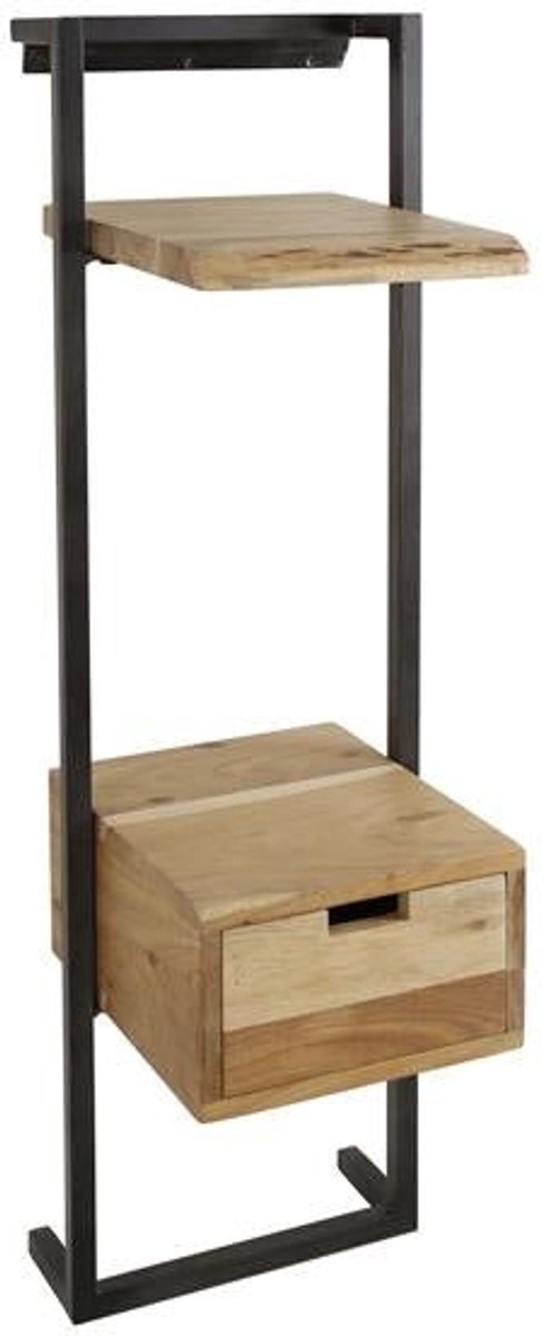 Zwevend Nachtkastje met Lade - Wandplank nachtkastje Per Stuk - Nachtkast - Nachtkastjes Industrieel / Landelijk / Modern / - Nachtkastje Hout Hangend - Industrieel Nachtkastje - Nachtkastjes - Per stuk
